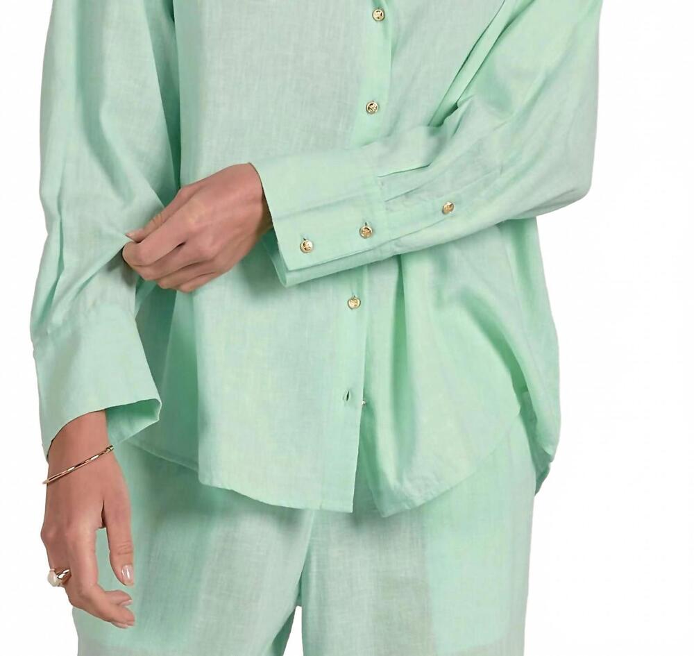 NEW ELAN button down shirt in mint